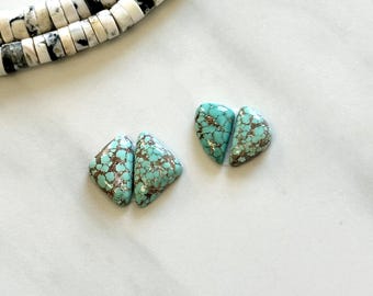 Small Faint Green Mixed Namtso Lake Turquoise, Set of 4