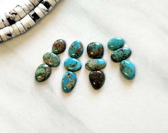 Small Mixed Mixed Number 8 Turquoise, Set of 12