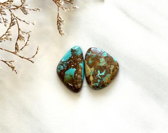 Royston Turquoise Mixto Azul Cielo Grande, Juego de 2