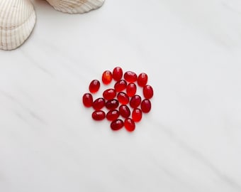 6x8mm Oval Carnelian, Set of 4