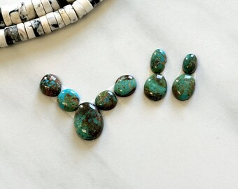 Small Sea Green Mixed Number 8 Turquoise, Set of 9