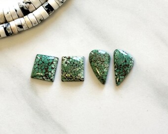 Small Sea Green Mixed Treasure Mountain Turquoise, Set of 4
