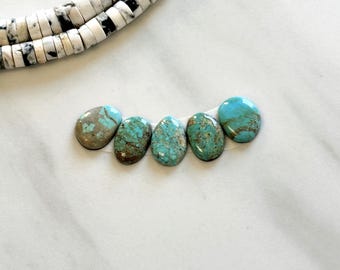 Small Sky Blue Mixed Number 8 Turquoise, Set of 5