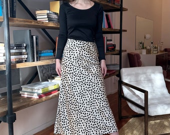 Satin Slip Skirt | Leopard Print | Bias Cut | Animal Print | Short, Mid & Long Length