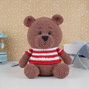 Häkelanleitung für Bären (Englisch)/ Häkelanleitung für Bären Amigurumi Bärenmuster PDF-Tutorial