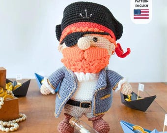 Crochet Pattern Pirate (English)/ pdf tutorial