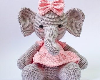Crochet Pattern Elephant (English)/ Crochet Elephant PATTERN Amigurumi Elephant pattern pdf tutorial