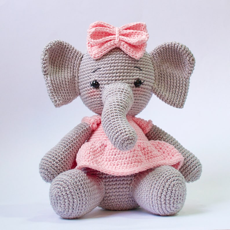 Crochet Pattern Elephant English Crochet Elephant PATTERN Etsy