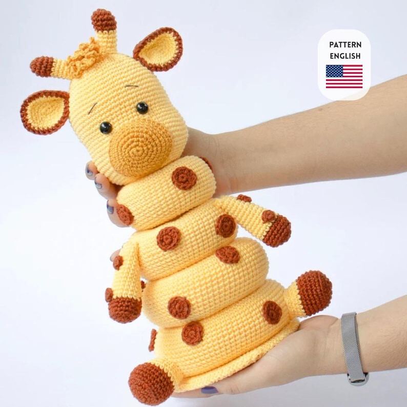 Crochet Pattern Giraffe (English)/ Crochet giraffe PATTERN Amigurumi giraffe pattern pdf tutorial image 1