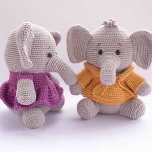 Elephant with Sweater English/ Crochet Elephant PATTERN Amigurumi Elephant pattern pdf tutorial image 7