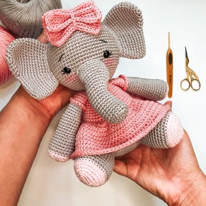 Crochet Pattern Elephant English/ Crochet Elephant PATTERN Amigurumi Elephant pattern pdf tutorial image 4