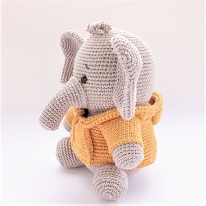 Elephant with Sweater English/ Crochet Elephant PATTERN Amigurumi Elephant pattern pdf tutorial image 6