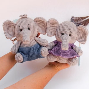 Elephant with Sweater English/ Crochet Elephant PATTERN Amigurumi Elephant pattern pdf tutorial image 9