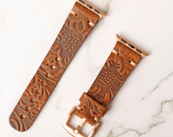 Leather Apple Watch Band 41mm, 49-44-42-45-38-40 mm, Custom Leather Watch Band, iWatch Band, Apple Watch Band Series 1,2,3,4,5,6,7,8,9 SE