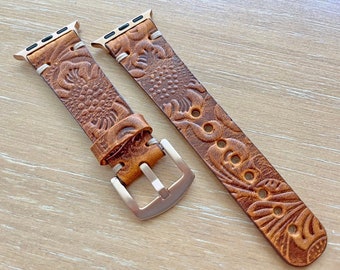 Leather Apple Watch Band 40mm, 49-42-45-38-44-41 mm, Custom Leather Watch Band, iWatch Band, Apple Watch Band Series 1,2,3,4,5,6,7,8,9,SE