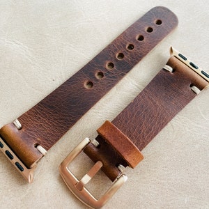 40mm Apple Watch Band, 49-42-45-46-38-44-41 mm, Custom Leather Watch Band, iWatch Band, Apple Band 1,2,3,4,5,6,7,8,9,10, SE, ULTRA 2-1 Brown