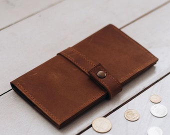 Portafoglio in pelle minimalista da donna, portafoglio da donna personalizzato, portafoglio lungo da donna, portafoglio monogrammato da donna, portafoglio in pelle per telefono, portafoglio lungo sottile
