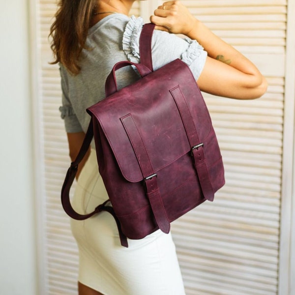 Leather Backpack - Etsy