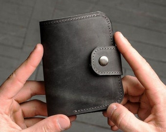Kleine Herren Brieftasche,Minimalistische Leder Brieftasche,Leder Bifold Brieftasche,Kleine Leder Brieftasche,Minimal Brieftasche Männer