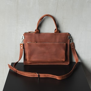 Borsa per laptop in pelle personalizzata, borsa a tracolla per laptop, borsa in pelle per MacBook, borsa per laptop da 16 pollici per donna, borsa per Macbook Pro 13, borsa per laptop