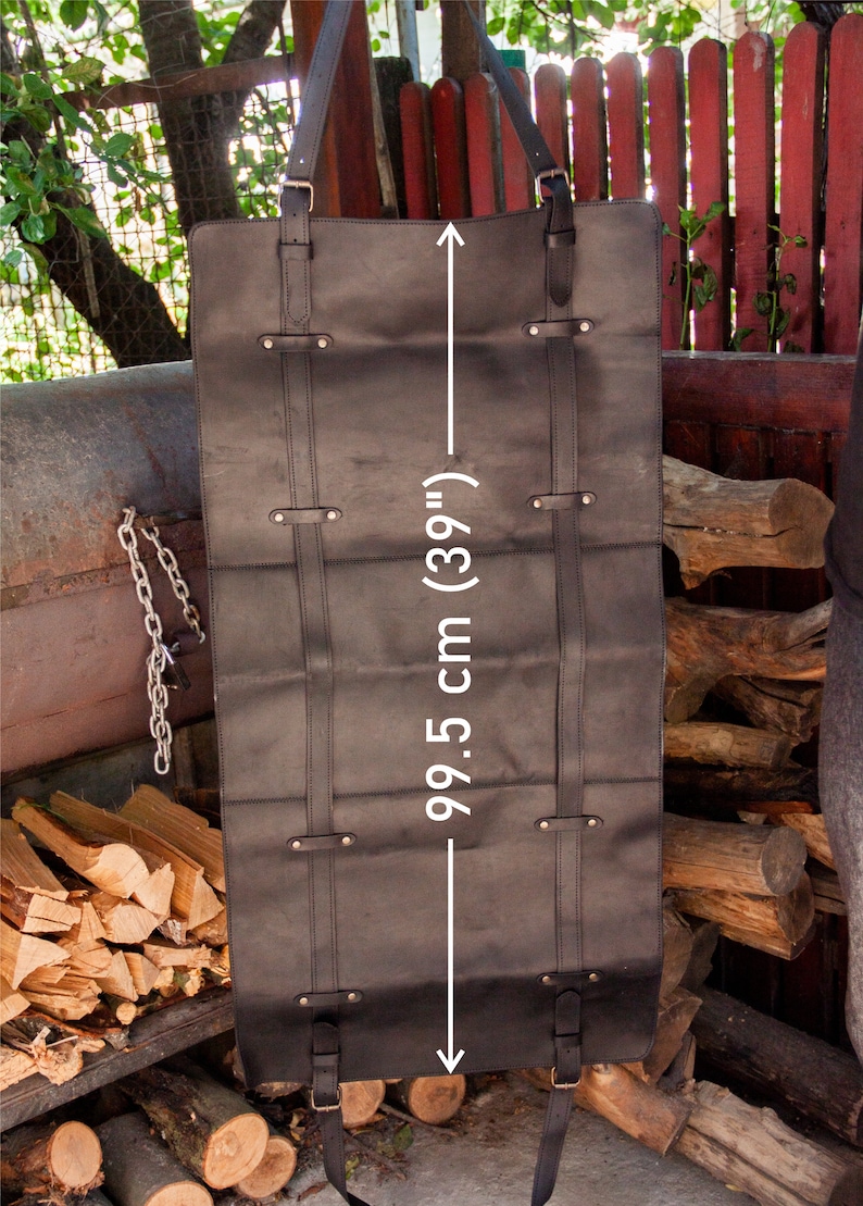 LeatherByKate Firewood Carrier - Thumbnail 4