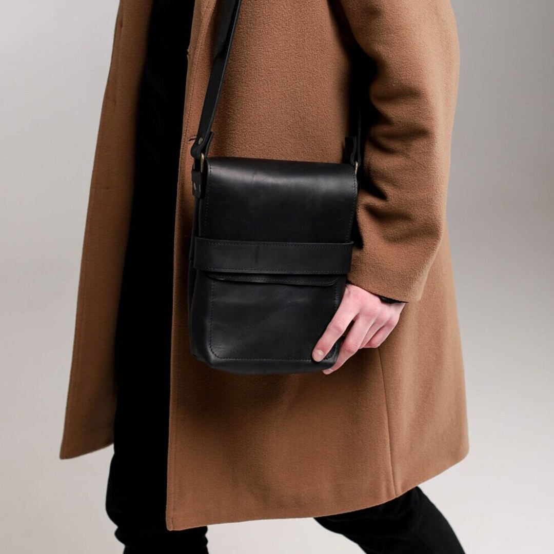 Men Leather Bag Black,crossbody Bag Men,shoulder Bag Men,satchel Bag