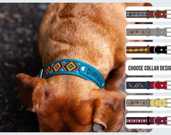 Aztec dog collar,Cute dog collar,Personalized pet collar,Male dog collar,Tribal dog collar,Female dog collar,Leather pet collar