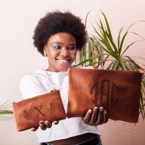 Leder Schminktasche Frauen,Leder Kosmetiktasche,Personalisierte Leder Schminktasche klein,Personalisierte Reisetasche