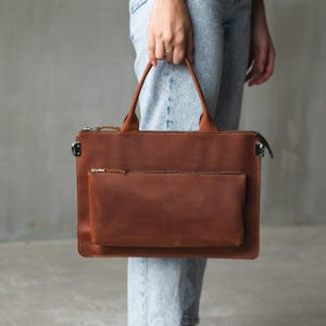 Borsa a tracolla in pelle per laptop, borsa per laptop da 17 pollici per donna, borsa per laptop personalizzata, borsa per laptop da 14 pollici, borsa da lavoro per laptop da donna, borsa per computer
