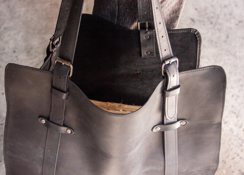 LeatherByKate Firewood Carrier - Thumbnail 2