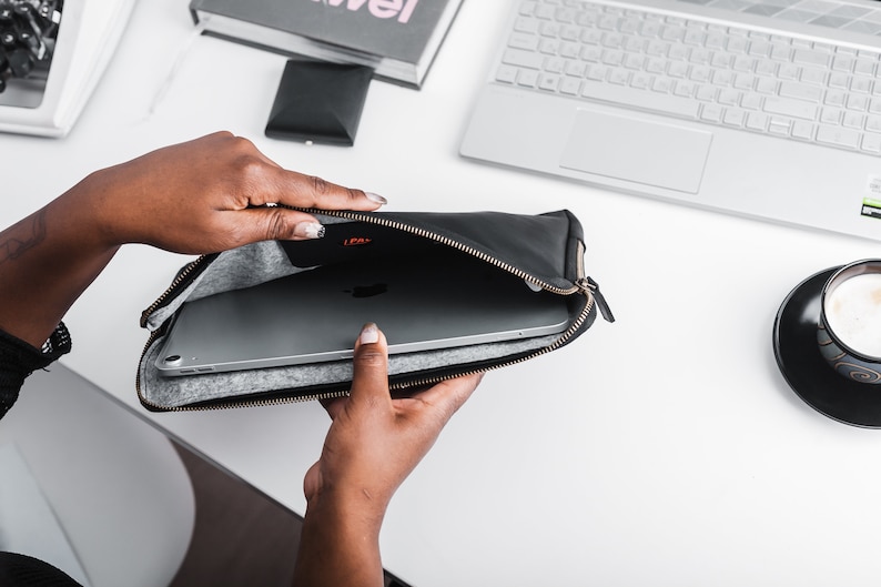 Leather macbook case pocketLaptop case 15.6 inchMacbook air Etsy