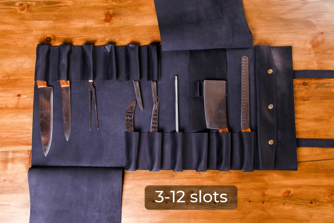Leather Knife Roll,chef Knife Roll,custom Knife Case,knife Roll Bag