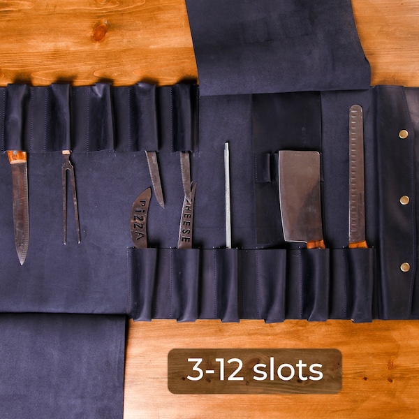 Leather knife roll,Chef knife roll,Custom knife case,Knife roll bag,Chef knife bag,Chef knife case,Knife storage bag