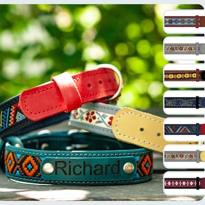 Aztec dog collar,Cute dog collar,Personalized pet collar,Male dog collar,Tribal dog collar,Female dog collar,Leather pet collar