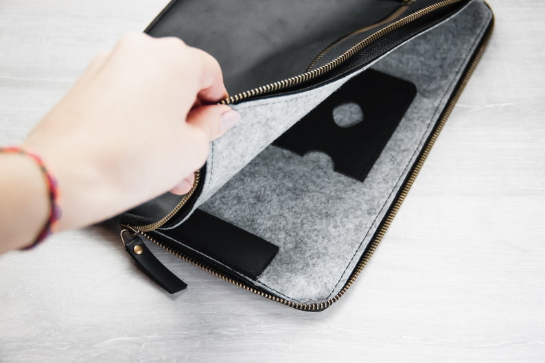 Leather macbook case pocketLaptop case 15.6 inchMacbook air Etsy