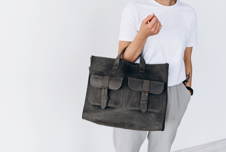 Leather Messenger Bag Women Laptop Bag Women Leather Etsy