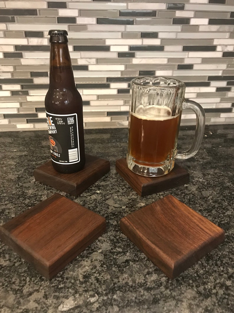 Walnut coasters