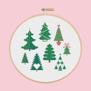 Christmas trees - cross stitch patterns