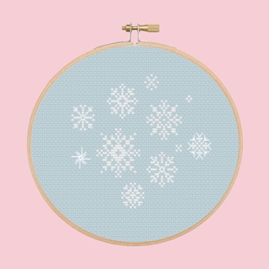 snowflakes cross stitch pattern
