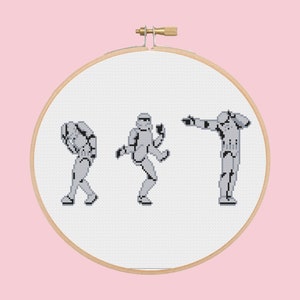 dancing stormtroopers - Star Wars - cross stitch pattern