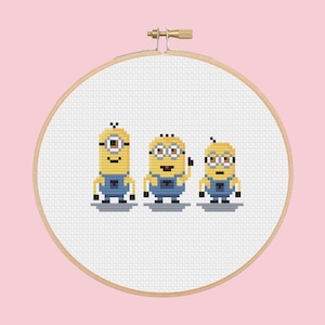 minions - cross stitch pattern