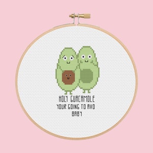 avocado baby announcement - cross stitch pattern