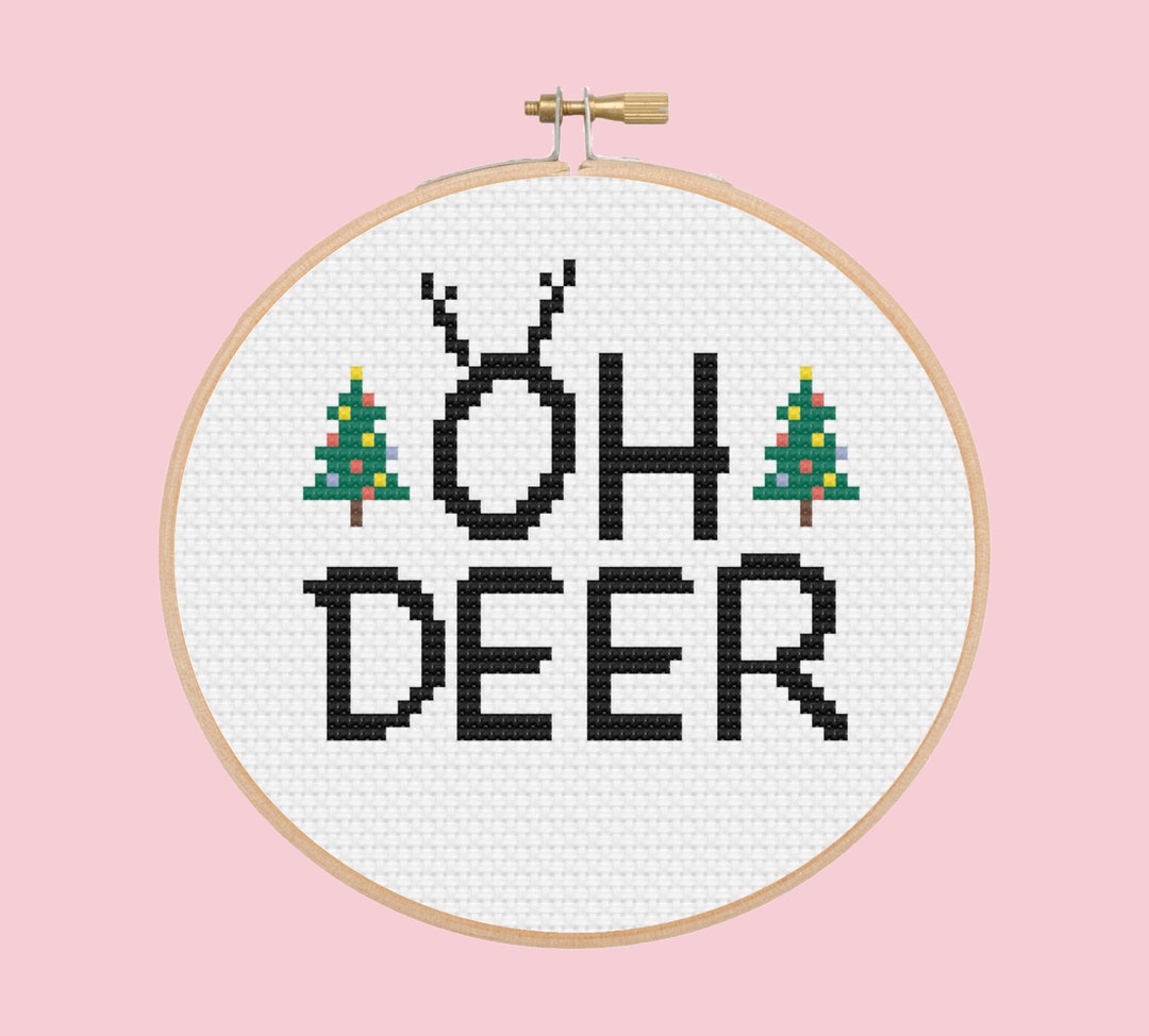 OH DEER - Christmas - Cross Stitch Pattern - Etsy