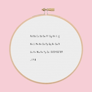full alphabet - font 4 - tiny font - cross stitch pattern