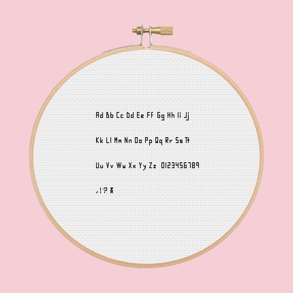 full alphabet - font 4 - tiny font - cross stitch pattern