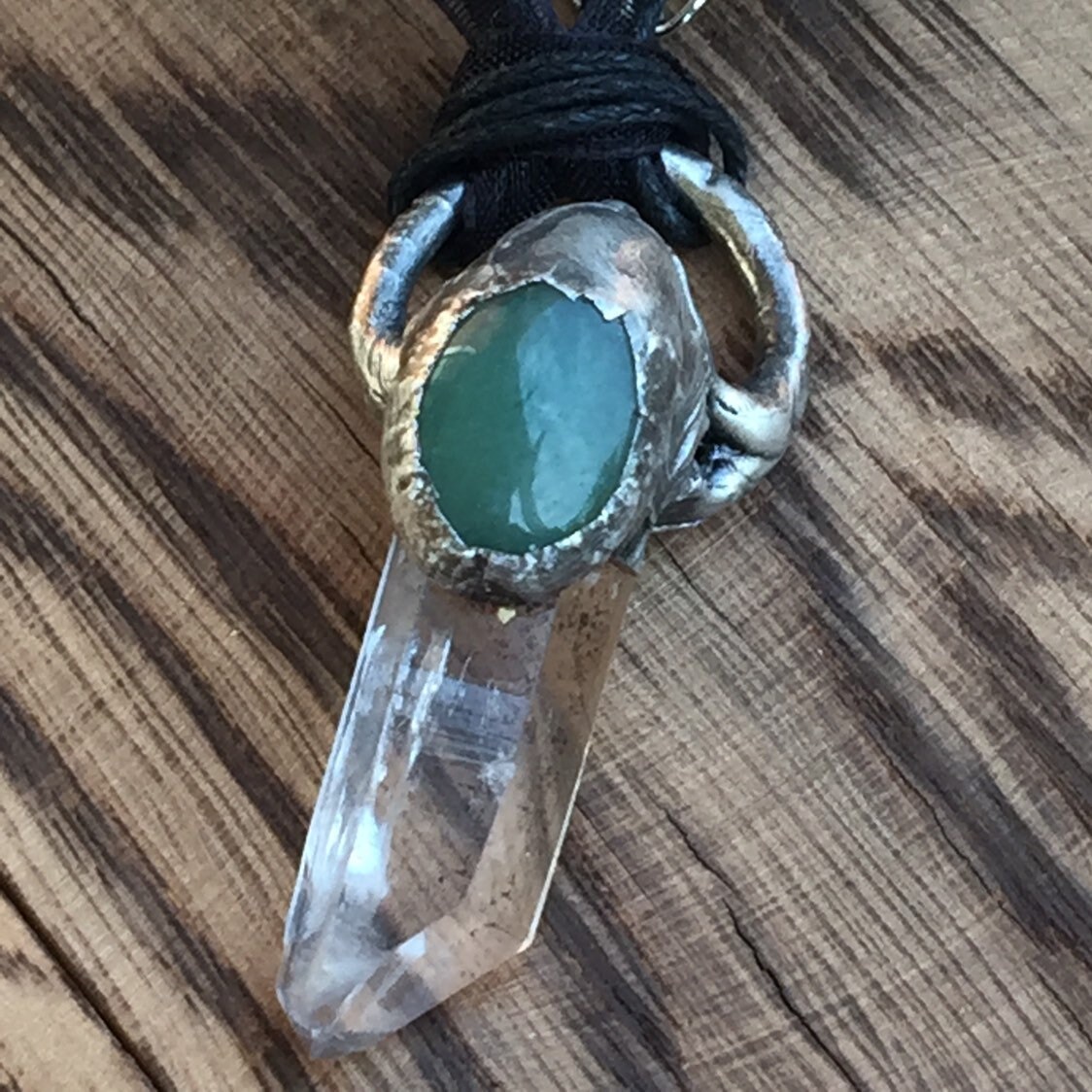 Quartz Point Necklace Soldered Crystal Necklace Soldered Etsy Australia