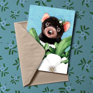 Tassie Devil Pup Greeting Card