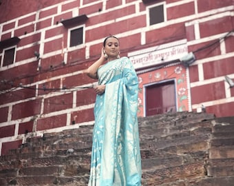 Banarasi Tussar Georgette Saree