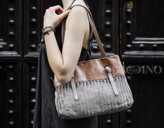 Italian Luxury Leather Bag Woman Deluxe Handmade Leather Bag 