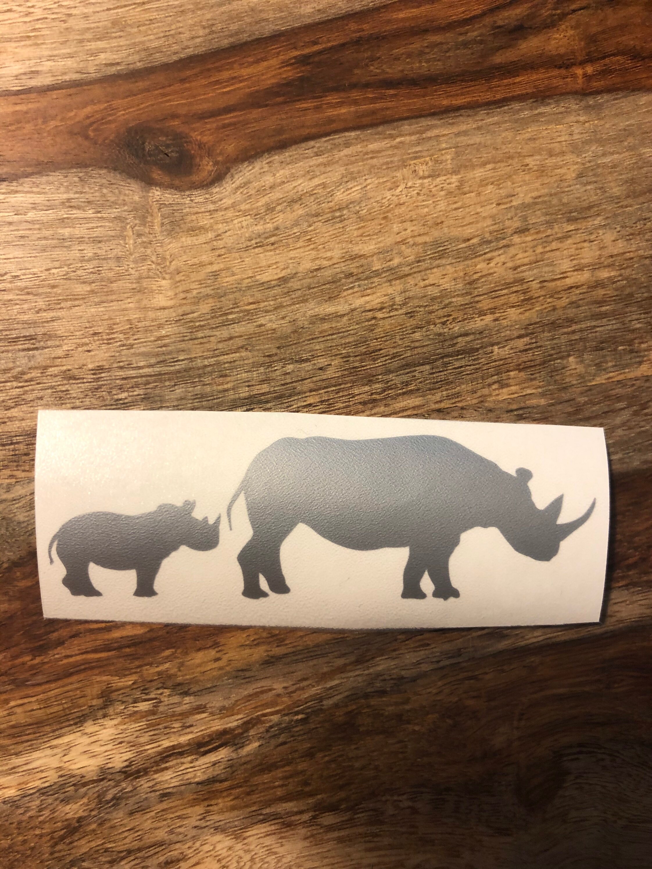 Rhino Sticker Parent Rhino Sticker Rhino vinyl decal Etsy